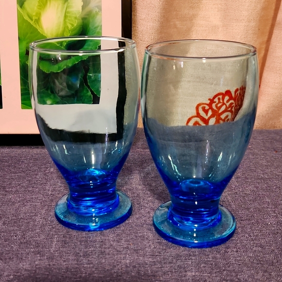 Blue Tinted Water Glasses - Picture 1 of 5